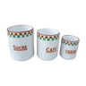 Series of 3 ceramic kitchen pots