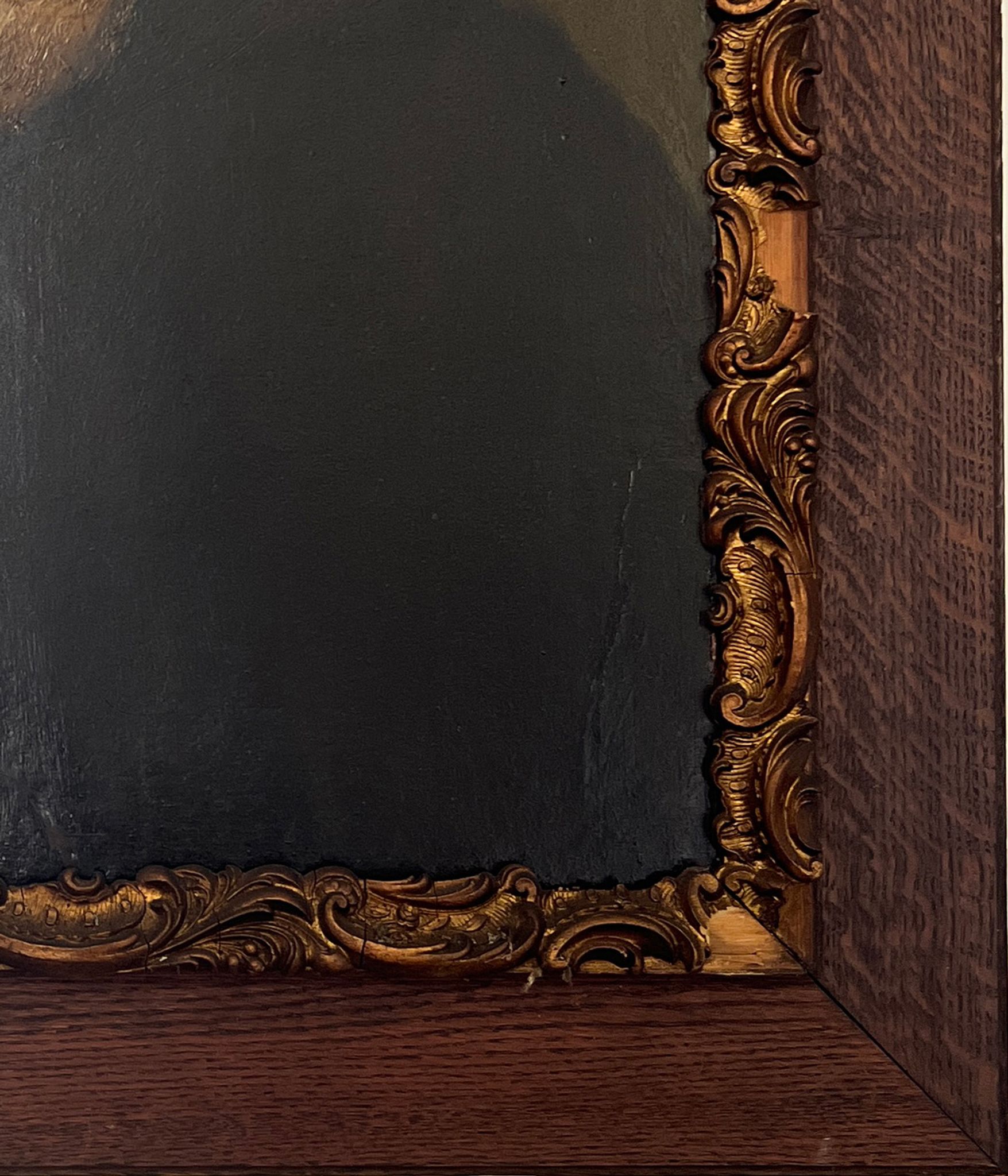 Portrait viellard - oil on panel