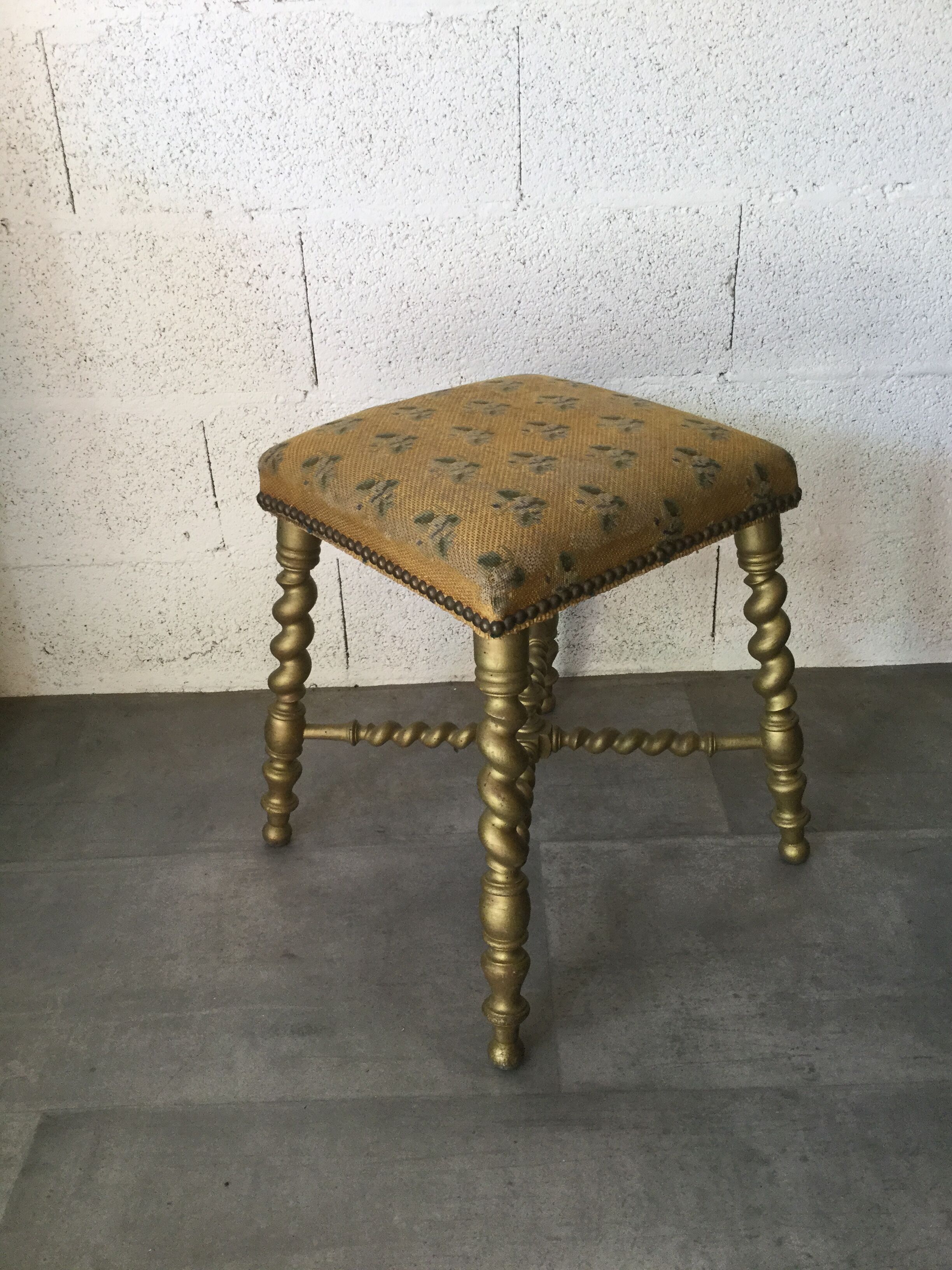 Ancient Napoleon III tabouret