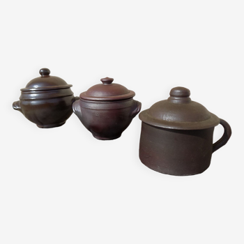 Bols et tasse poterie normande