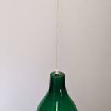 Green opaline water drop pendant light from the 50s/60s