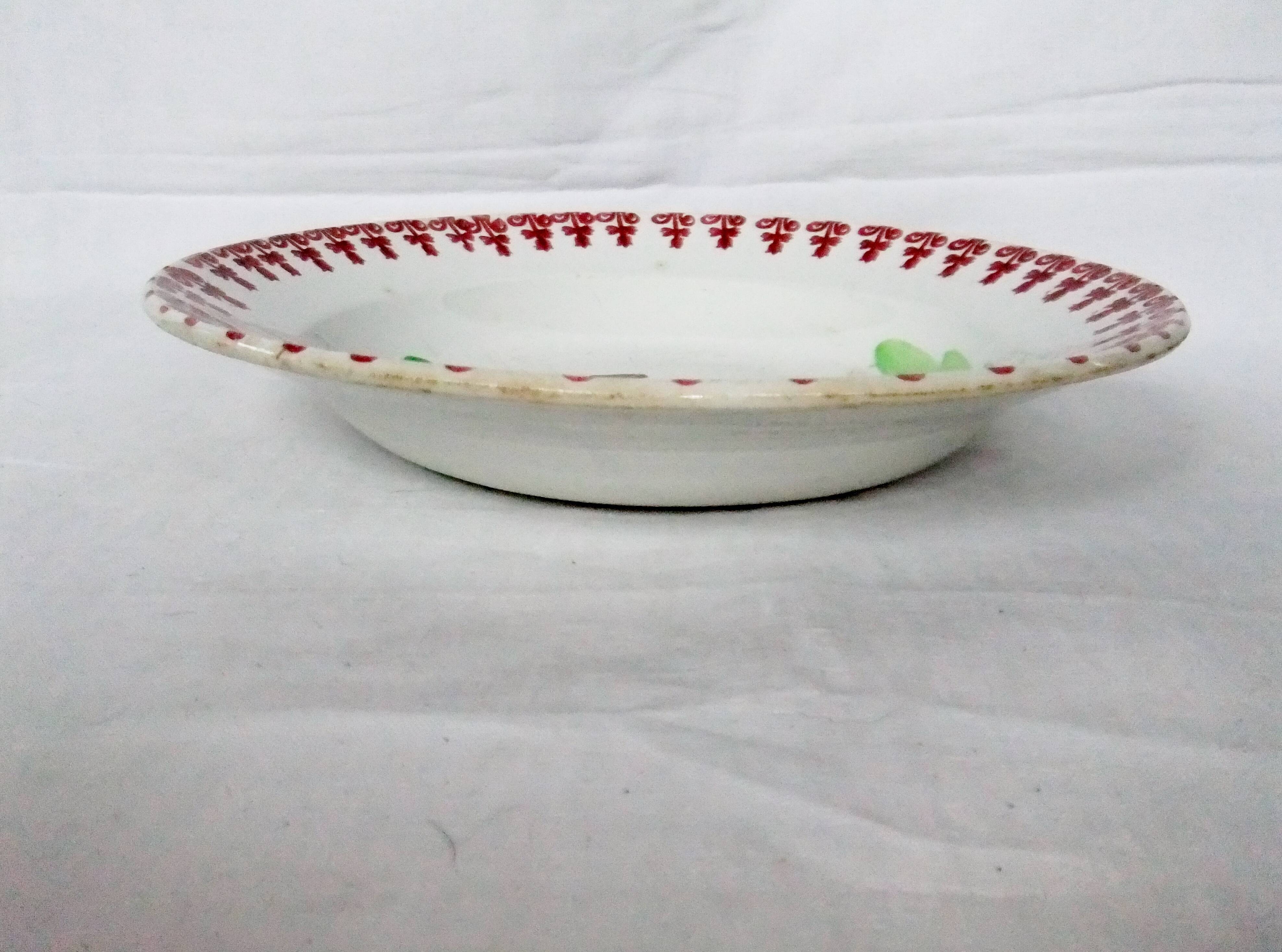 Old dish plate decor of rooster Moulin du Loups Hamage