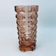 Large pink glass vase in Art Deco style
