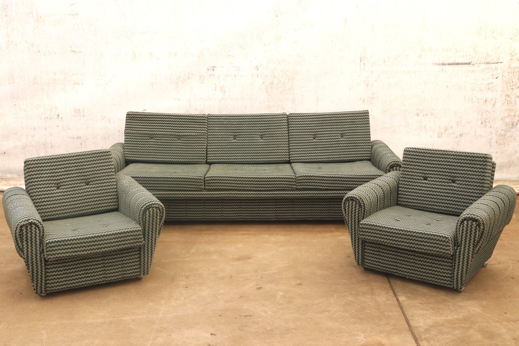 Eastern bloc vintage living room set, Czechoslovakia, 1980s