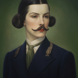 Old portrait - “Les moustachu-es” series