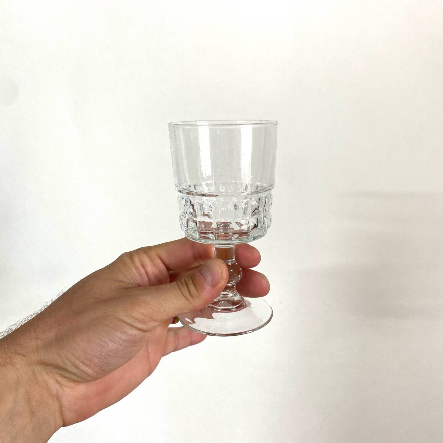 Red wine glasses - vintage - Luminarc - "Quadrille" model - Very good condition