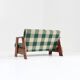 Vintage Sofa checkered fabric and wood , Italy