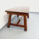 Brutalist rectangular dining table by Georges Robert in pine wood.