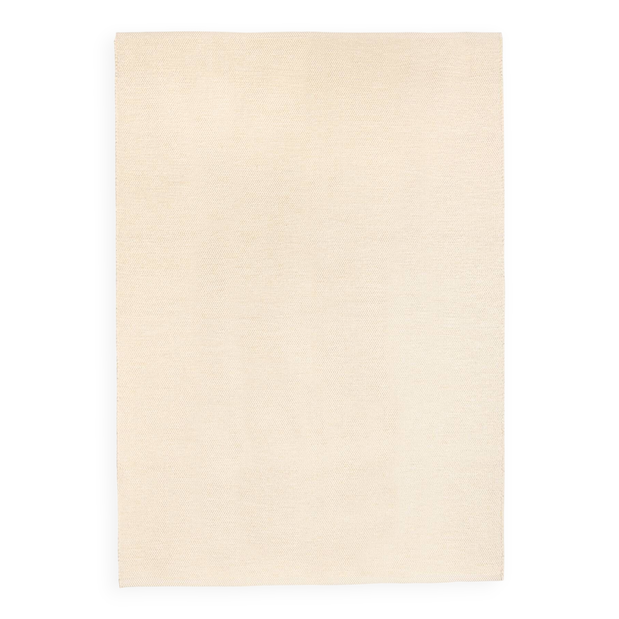 Tapis en coton recycle ecru 150 x 100 cm