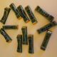 12 Doors green/golden ceramic knives - 1950s