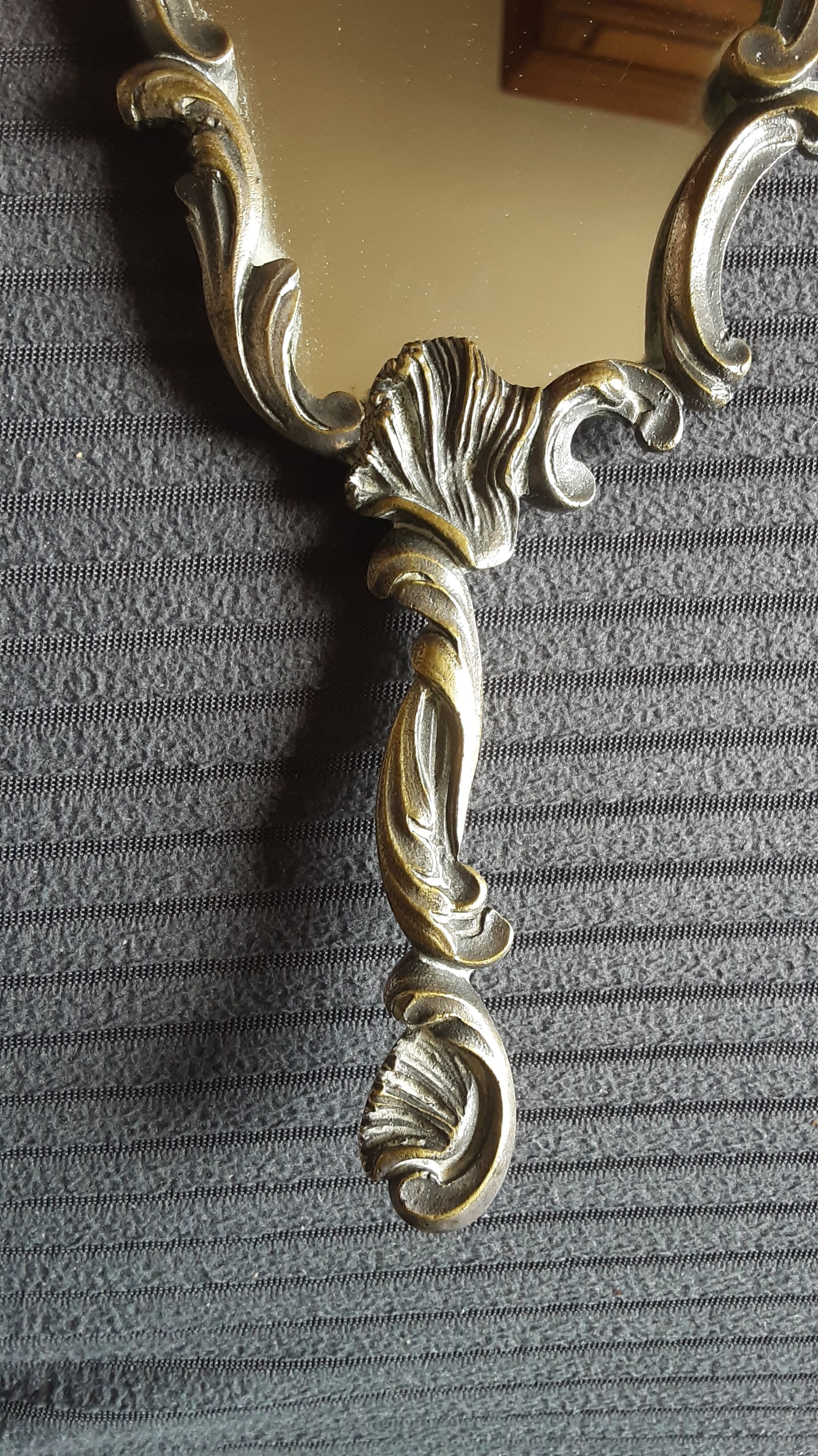 Bronze antique hand mirror