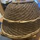 Large antique woven bamboo basket – Southeast Asia