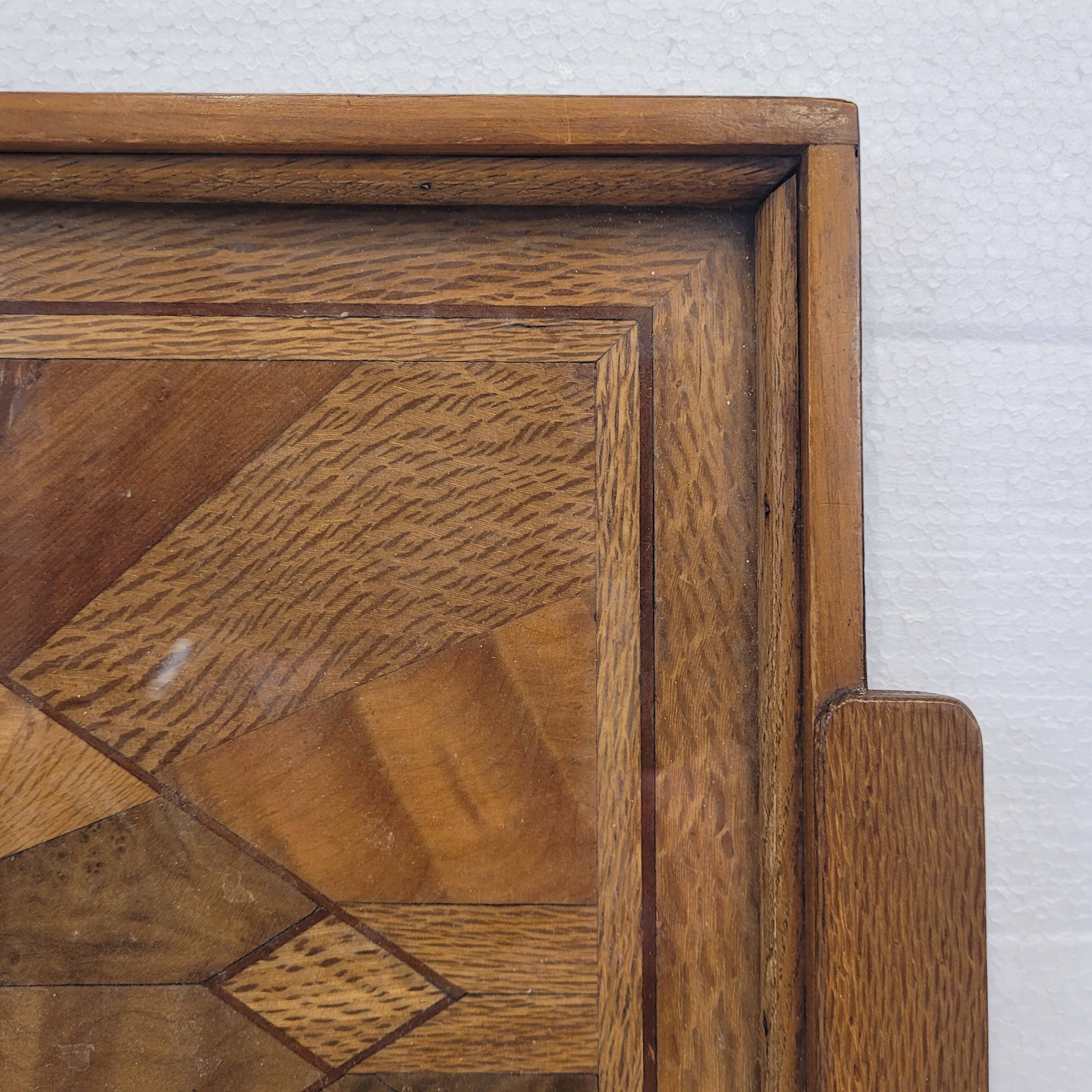 Bandeja Art Deco, Marquetería and crystal, 1950 – France