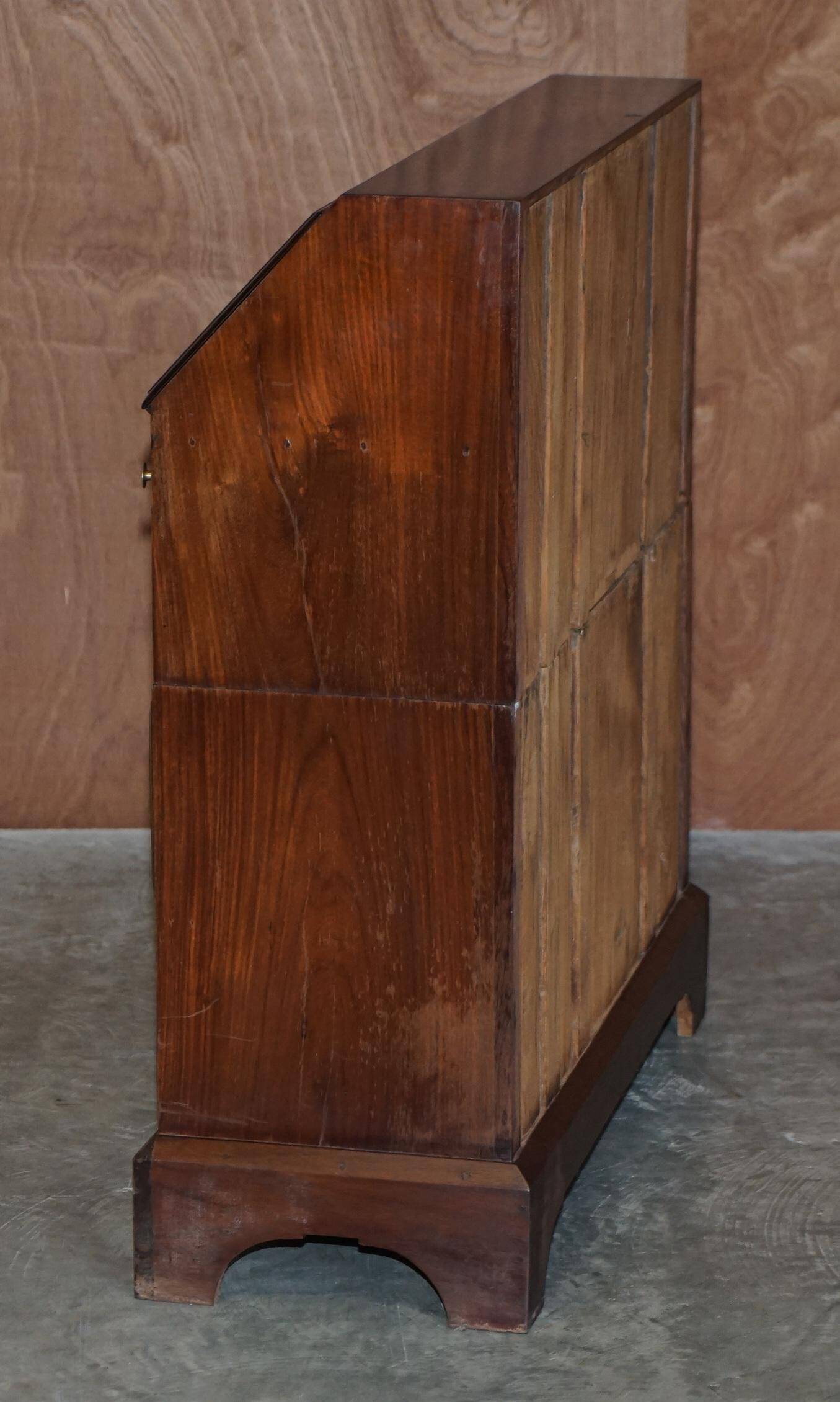 Anglo-Indian military desk in camphor wood and brass
