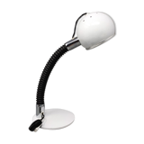 1970s space age white eyeball table lamp by Reggiani, made in italy