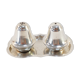 Pair of salt pans and its plate in solid silver 925 montenegro