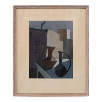 Still life, pastel on paper, Carl Gunnar von Gegerfelt (1926 - 2012)