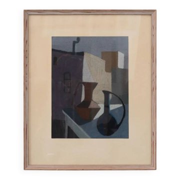 Nature morte, pastel sur papier, Carl Gunnar von Gegerfelt (1926 - 2012)