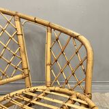 Trio of rattan armchairs