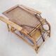 Bauhaus rattan armchair with ottoman by Erich Dieckmann, 1930s