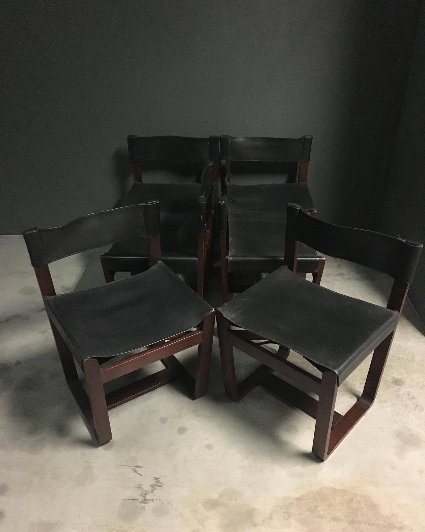 Set of 6 Dining Chairs by Gunther Hoffstead for Uniflex, 1963.