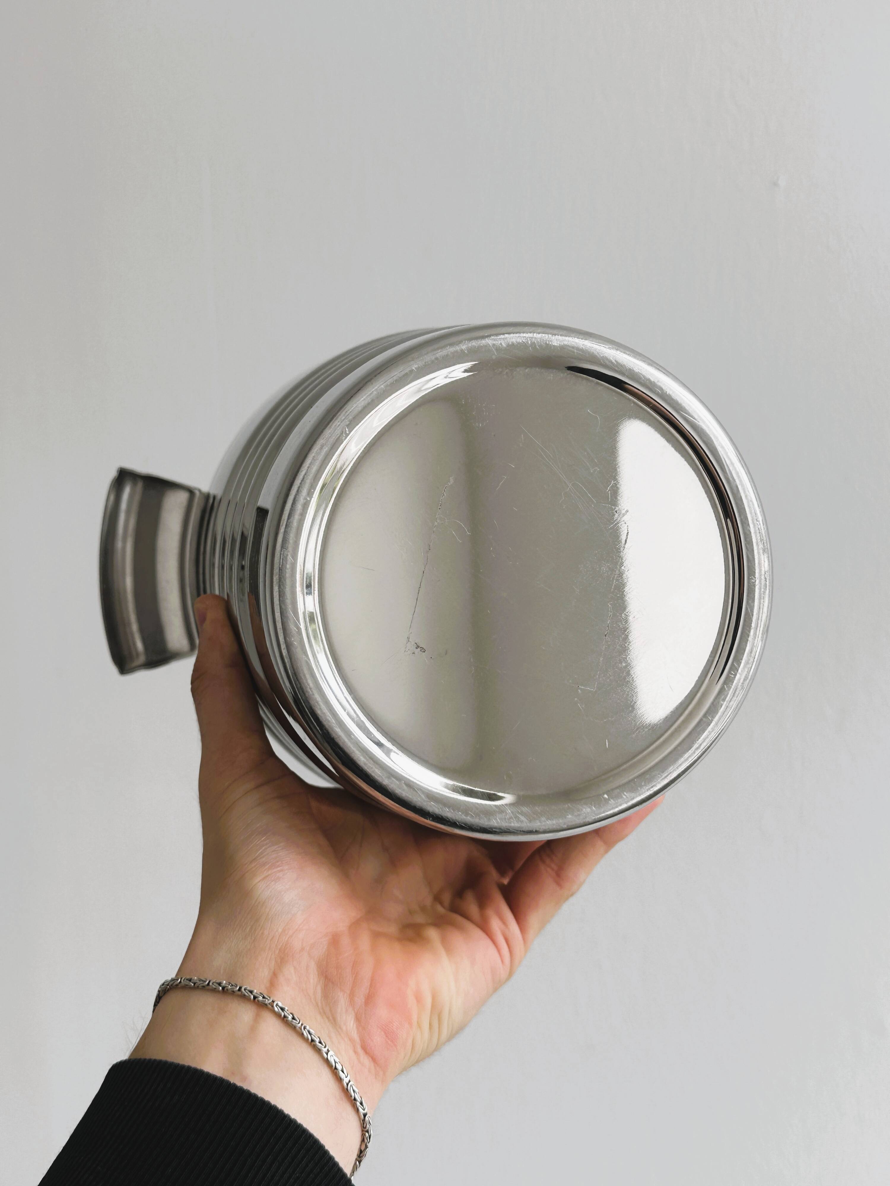 vintage stainless steel champagne bucket