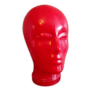 Tête à chapeau rouge - verre