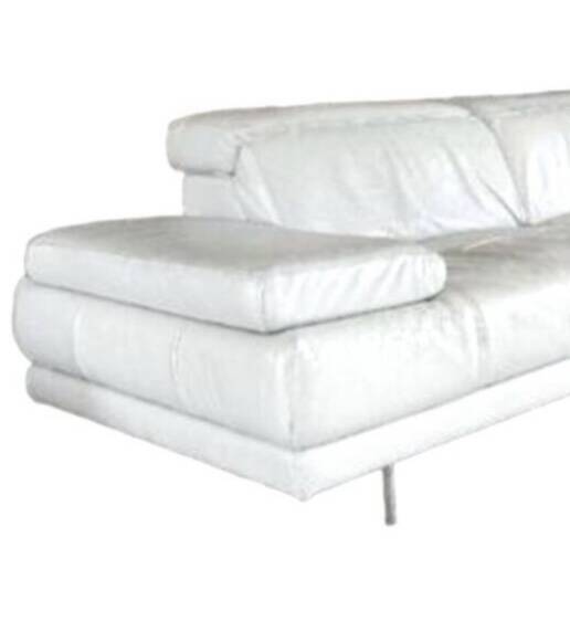 Corner sofa, white leather sofa