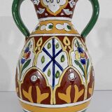 Polychrome vase in glazed earthenware, Nabeul – 1920