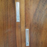 Asymmetrical wooden wardrobe in Art Deco style