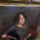 Oil painting portrait on canvas from the 19th century.