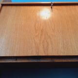 Wall-mounted oak desk from the 1950s.