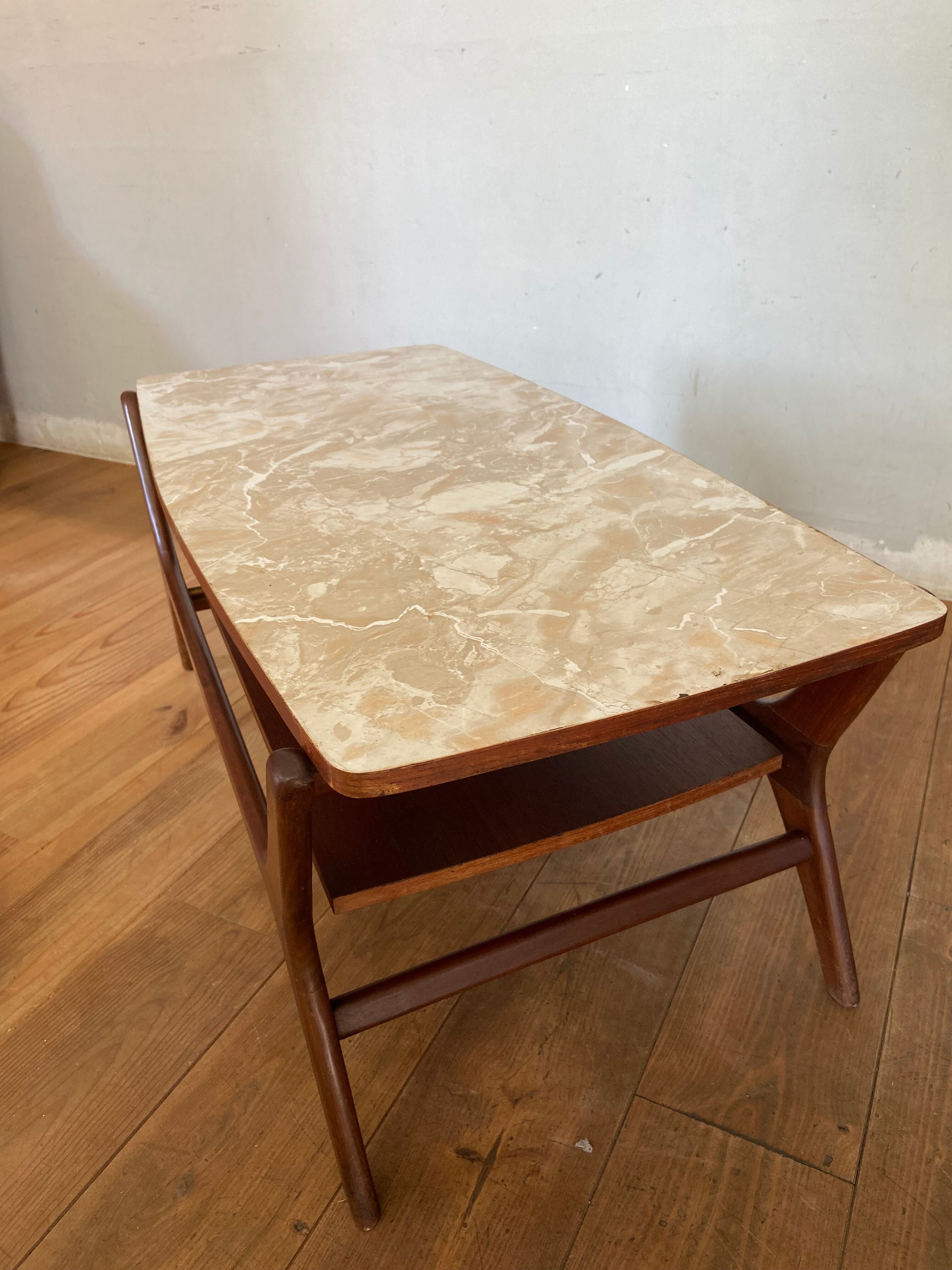 Scandinavian design teak coffee table 60s