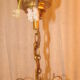 crystal chandelier type with a 4-arm light cage