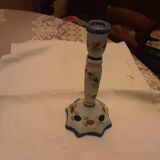 Quimper faience candlestick