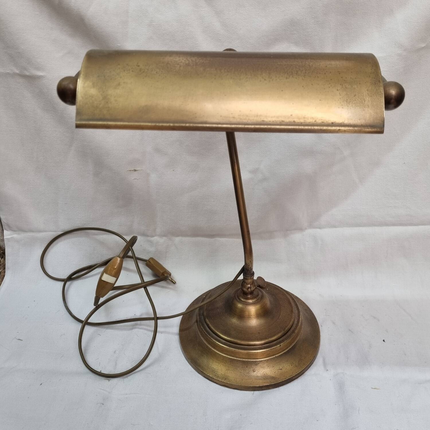 Brass notary and banker lamp