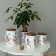 Set of 3 old porcelain pots 30s/40s