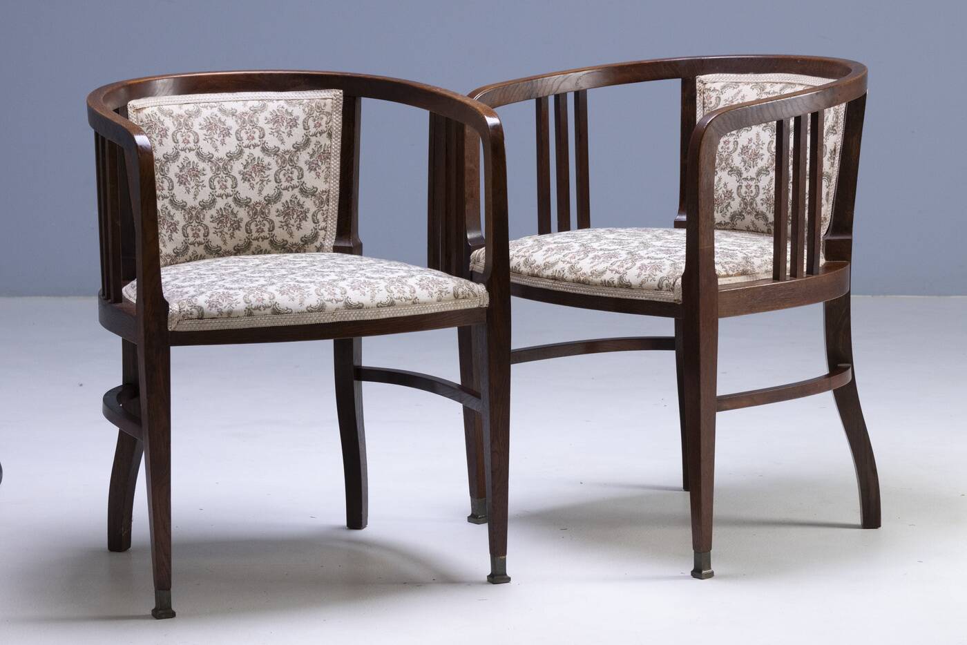 Art Nouveau seating set, bentwood table, armchairs & stools, circa 1910