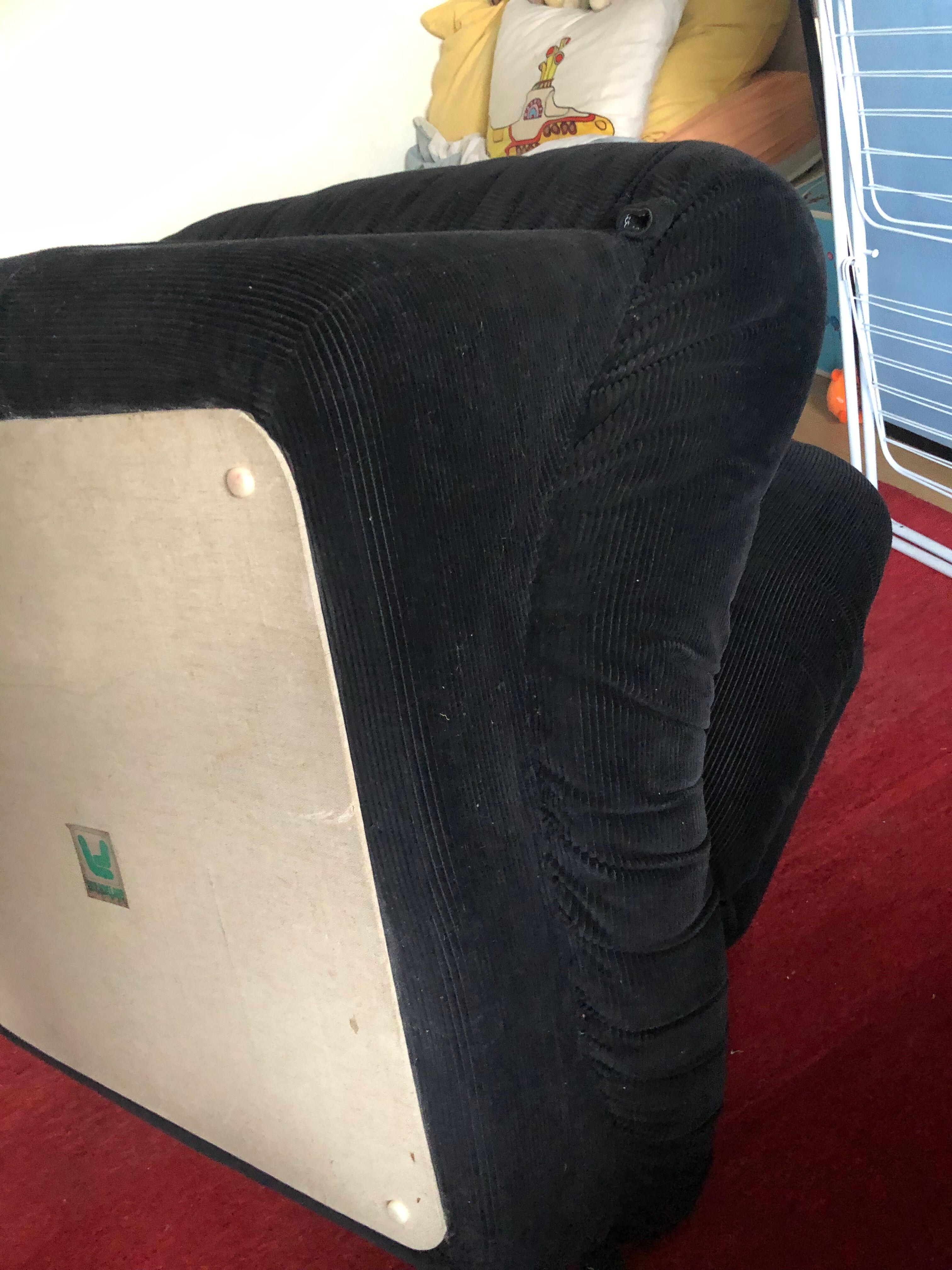 Vintage armchair airborne 70s and ottoman