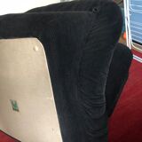 Vintage armchair airborne 70s and ottoman