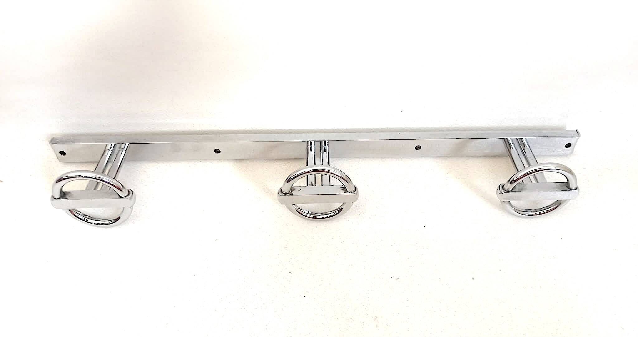 Triple coat hooks Art Deco by Jean Royère Width 45 cm
