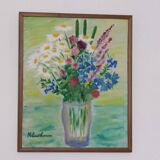 Original Swedish Oil on Canvas – “Bright Bouquet” by K. Evert Larsson