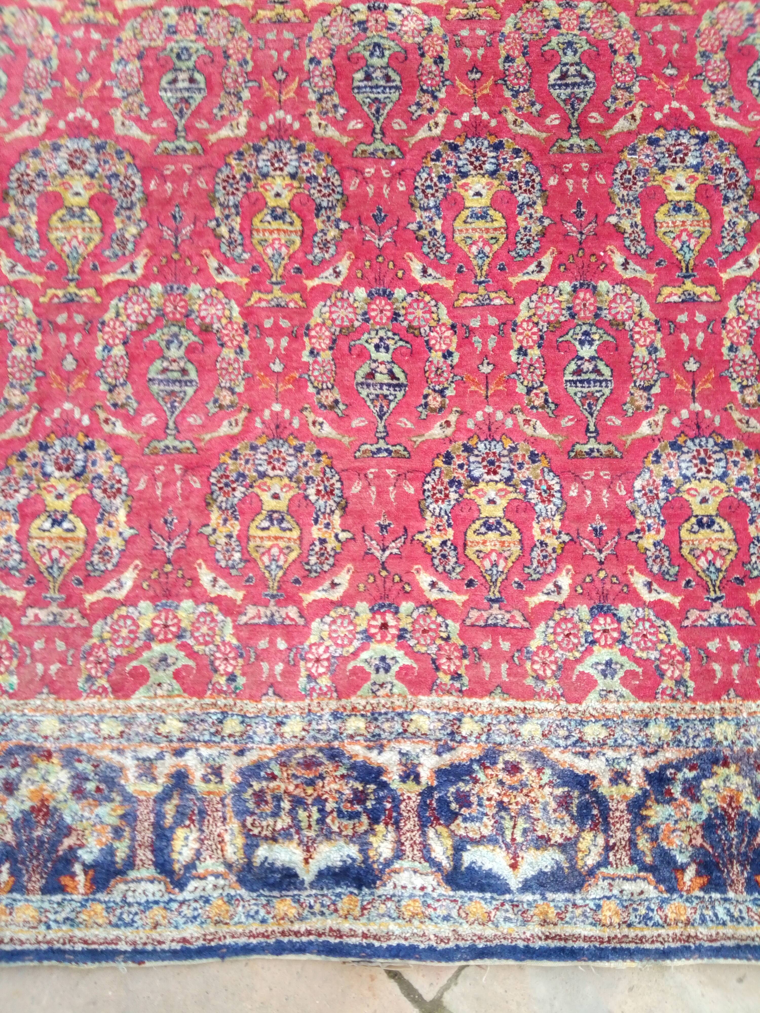Persian carpet, silk ghoum 168 x 106