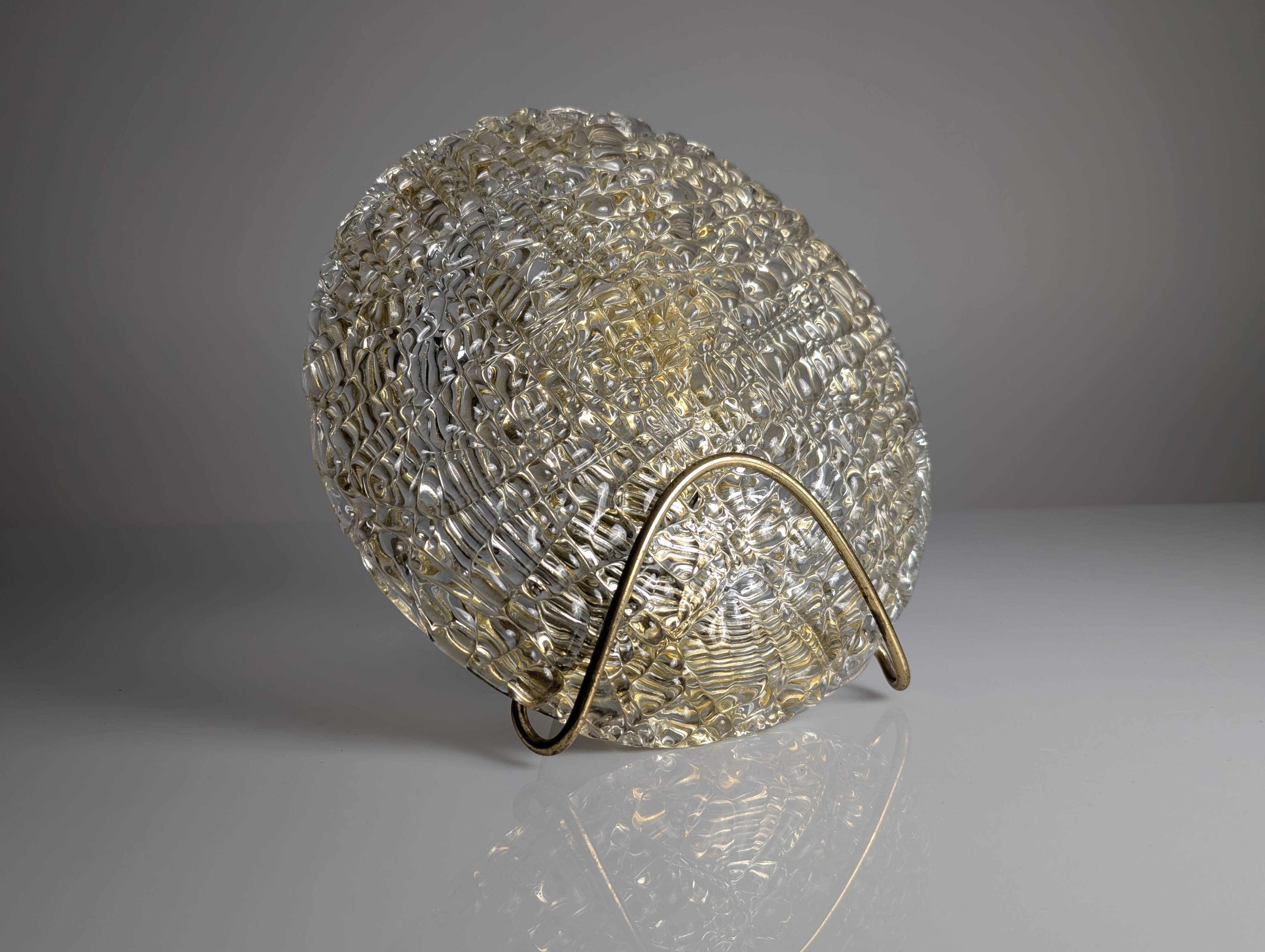 Murano Glass and Brass Wall Sconce, Austria, 1970s