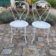 2 Chaises de jardin en fer forgé