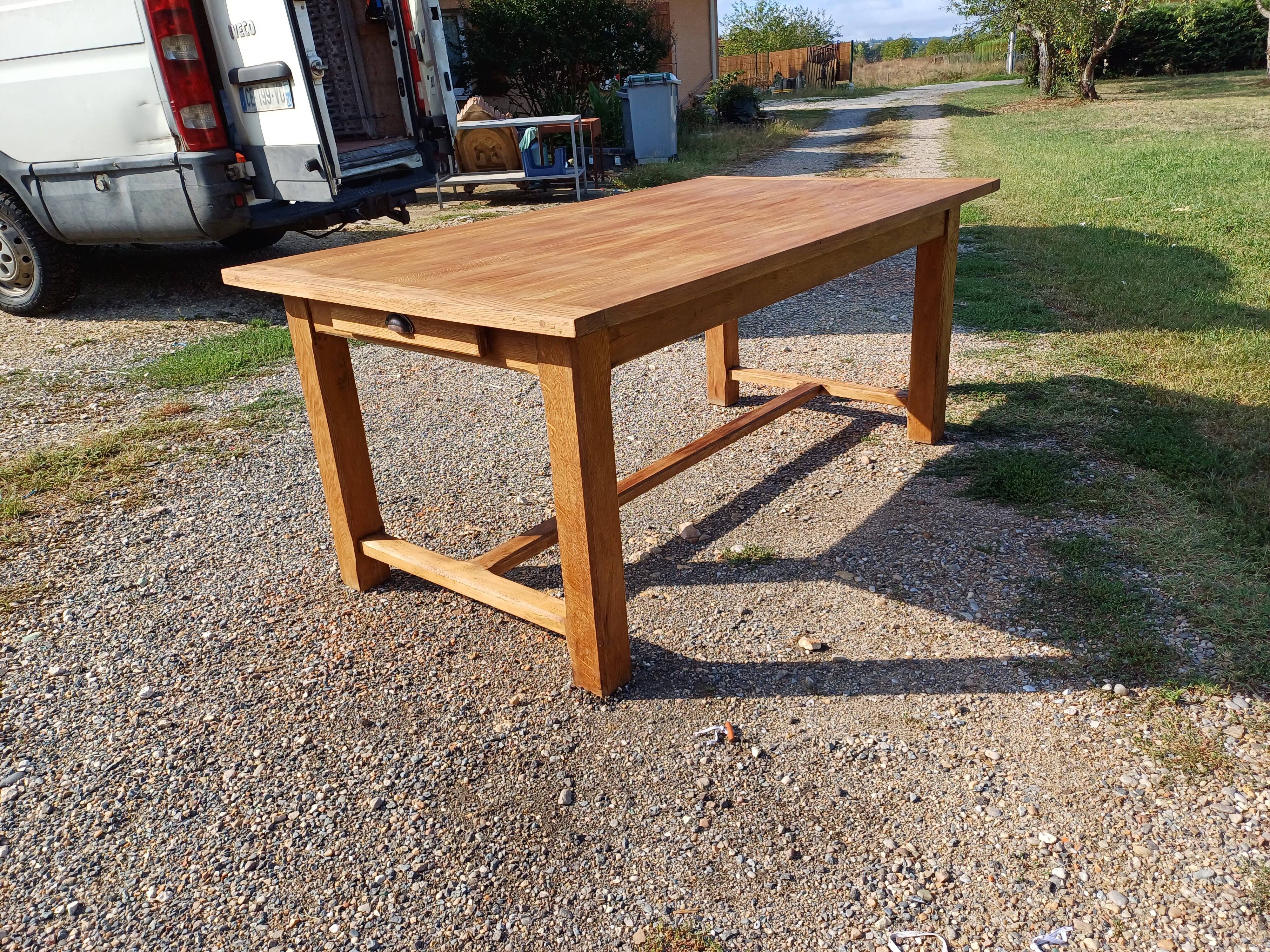 Oak farm table