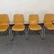 Vintage Casala chair – bent beech – chrome sled base