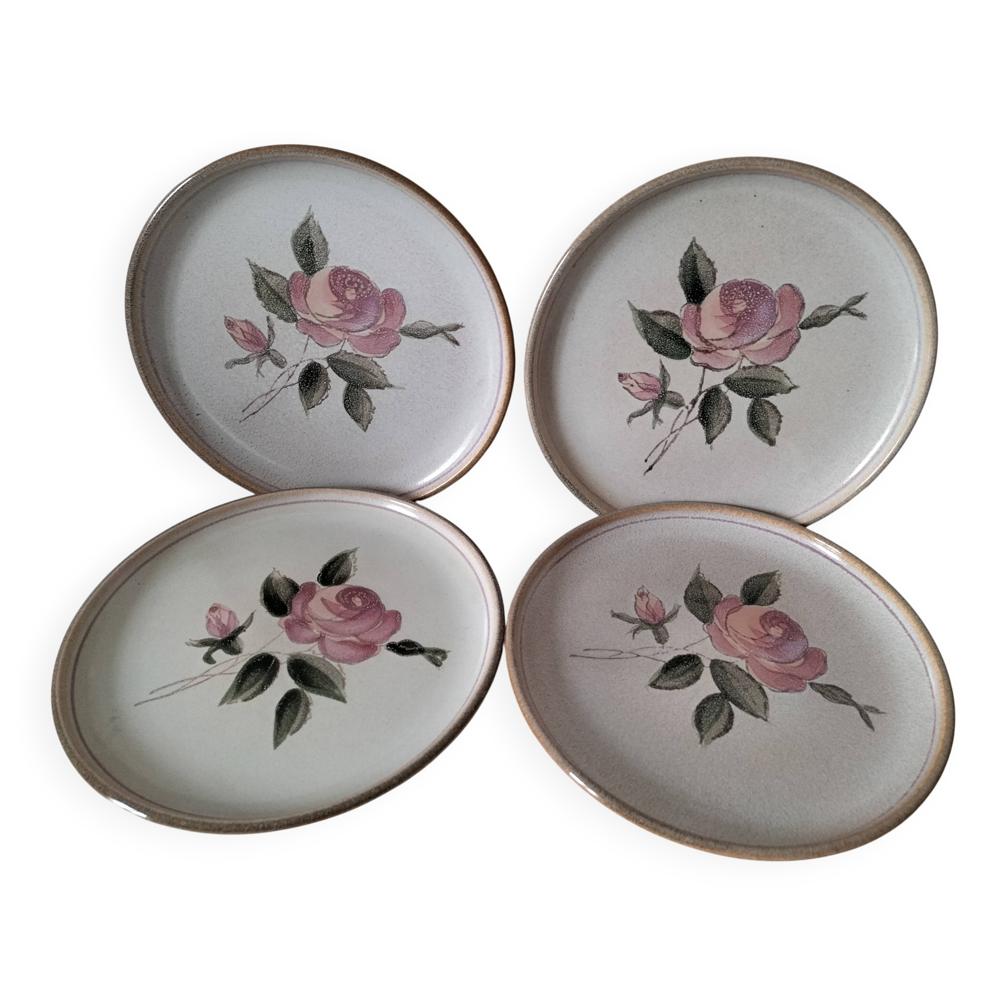 Ensemble 4 assiettes MBFA Pornic modèle Rosita