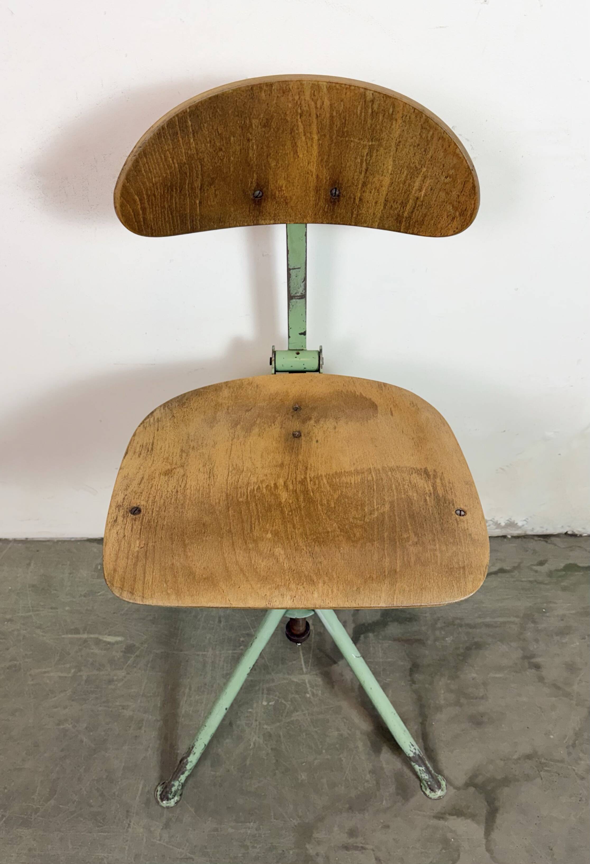 Green Industrial Workshop Chair, 1950s