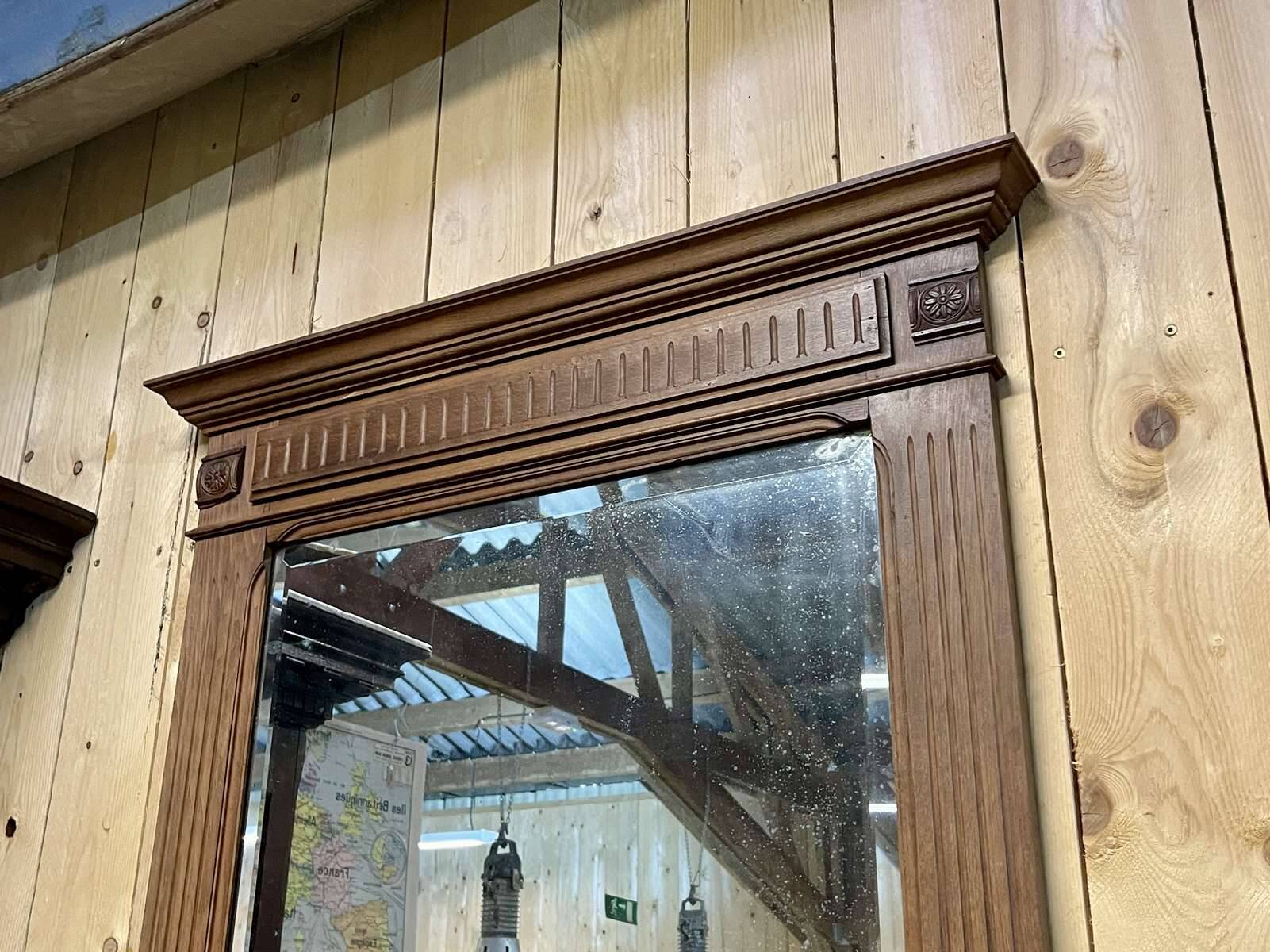 Early 20th century beechwood mirror - 143x92cm